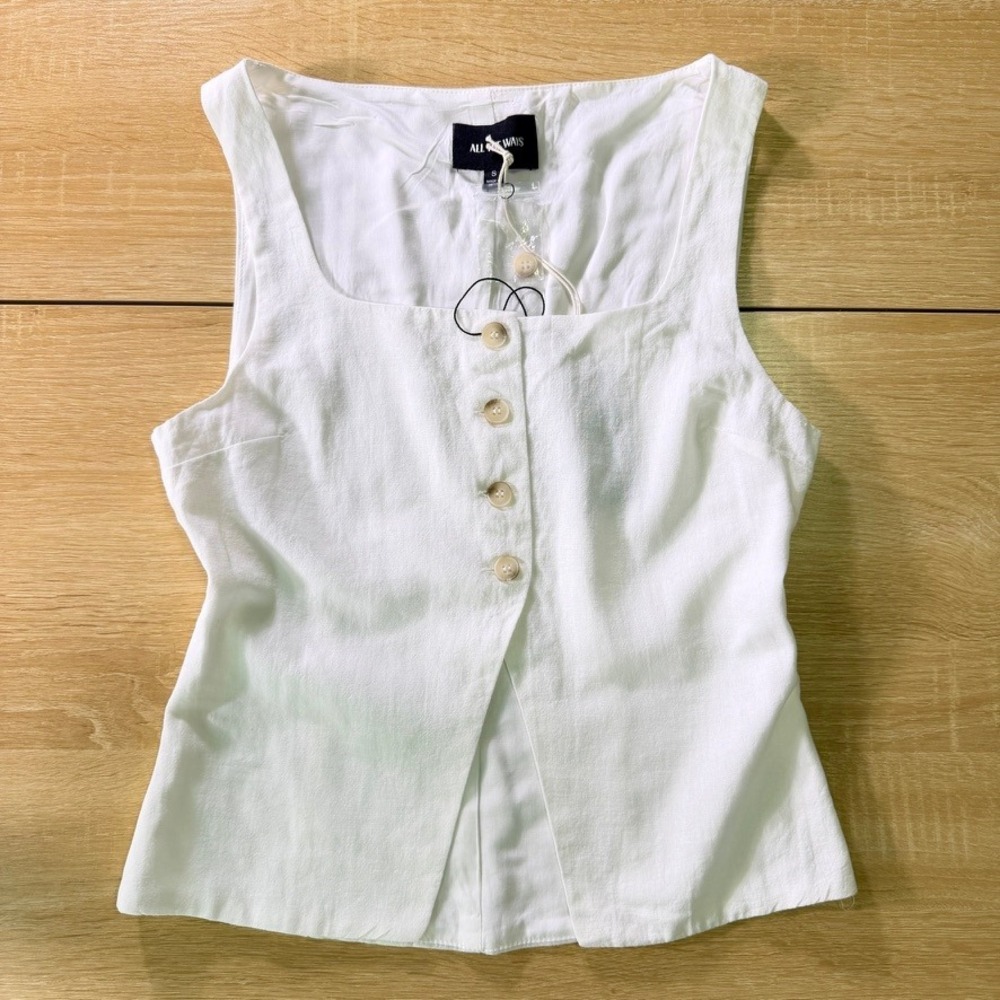 NEW All The Ways Katy Top White Cotton Vest Tank Size S NWT Revolve